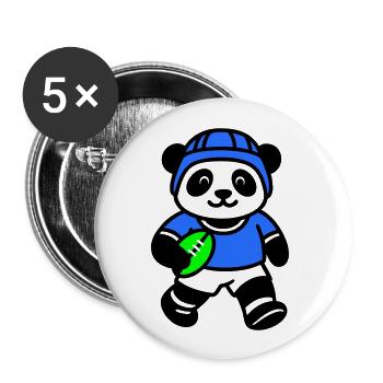 Panda rugby - Buttons large 2.2''/56 mm (5-pack) - white - Front