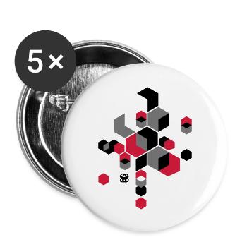 cubist - Buttons large 2.2''/56 mm (5-pack) - white - Front