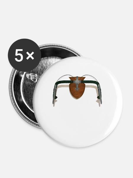 Bike Hunter - Buttons groß 56 mm (5er Pack) - Weiß