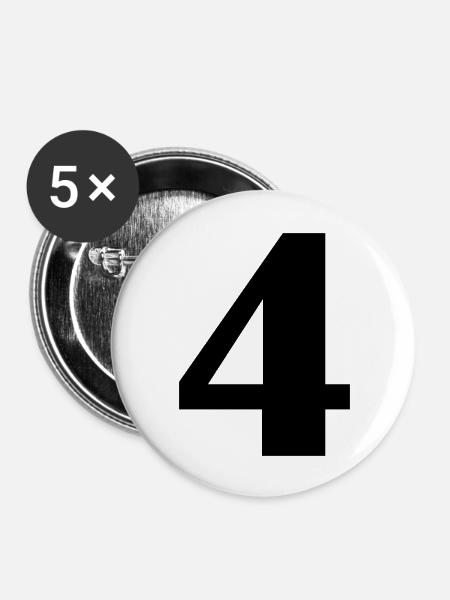 4 - Buttons groß 56 mm (5er Pack) - Weiß