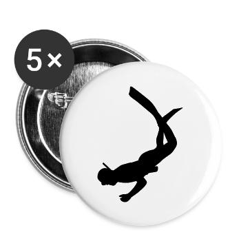 plongeur4 - Buttons large 2.2''/56 mm (5-pack) - white - Front