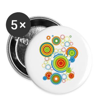 Disco 73 - Buttons groß 56 mm (5er Pack) - Weiß - Vorne