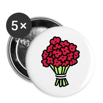 Bouquet 3 - Buttons large 2.2''/56 mm (5-pack) - white - Front