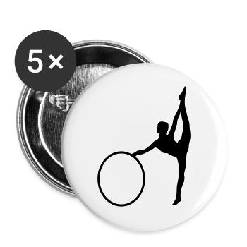 Gymnastique rythmique - Lot de 5 grands badges (56 mm) - blanc - Devant