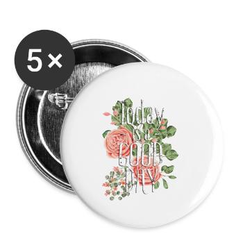 Today is a good day - Buttons groß 56 mm (5er Pack) - Weiß - Vorne