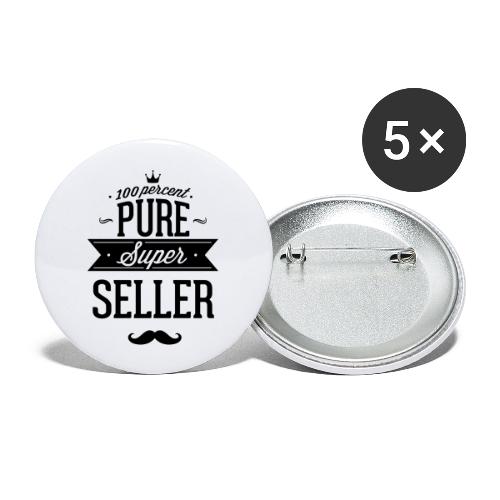 Zu 100% super Verkäufer - Buttons groß 56 mm (5er Pack)
