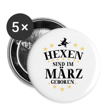Sorcières de mars - Lot de 5 grands badges (56 mm) - blanc - Devant