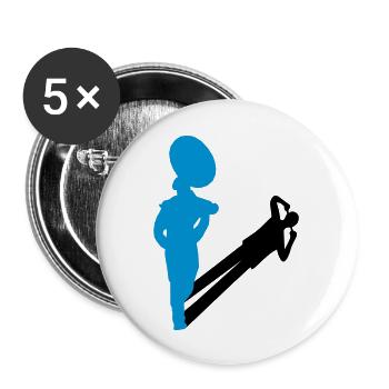 sousaphone - Buttons large 2.2''/56 mm (5-pack) - white - Front