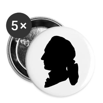 JWG T-Shirt - Buttons large 2.2''/56 mm (5-pack) - white - Front