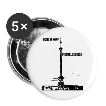 OchsenkopfTower - Buttons groß 56 mm (5er Pack) - Weiß - Vorne