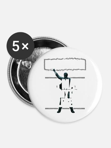 LOKFÜHRER - Mythos - Buttons groß 56 mm (5er Pack) - Weiß