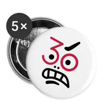 Ups, 30 years! - Buttons large 2.2''/56 mm (5-pack) - white - Front