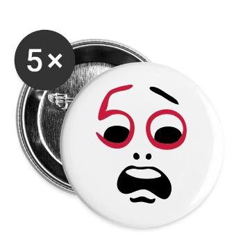 Help, 50 years! - Buttons large 2.2''/56 mm (5-pack) - white - Front