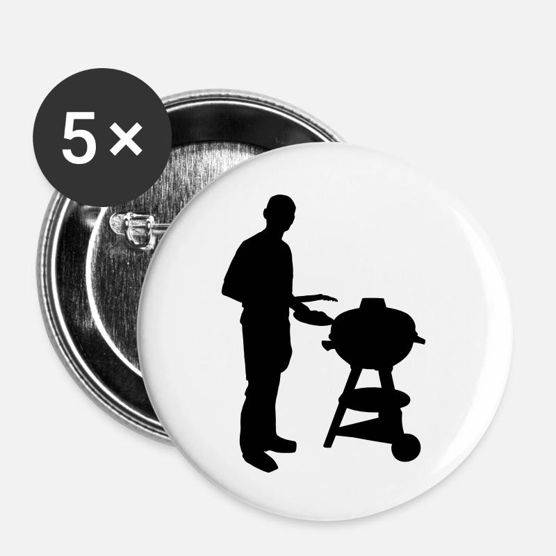 barbeque - Buttons large 2.2''/56 mm (5-pack) - white