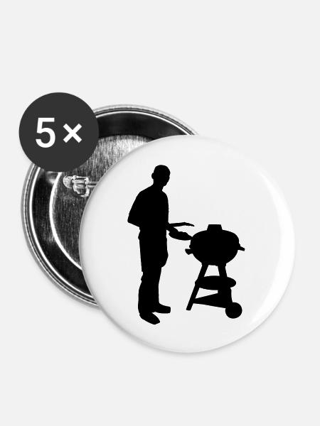 barbecue grill - Buttons groß 56 mm (5er Pack) - Weiß