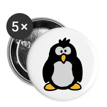 little_penguin - Lot de 5 grands badges (56 mm) - blanc - Devant