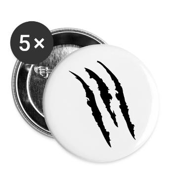 Griffe des Yooop Tigers Bruxelles - Lot de 5 grands badges (56 mm) - blanc - Devant