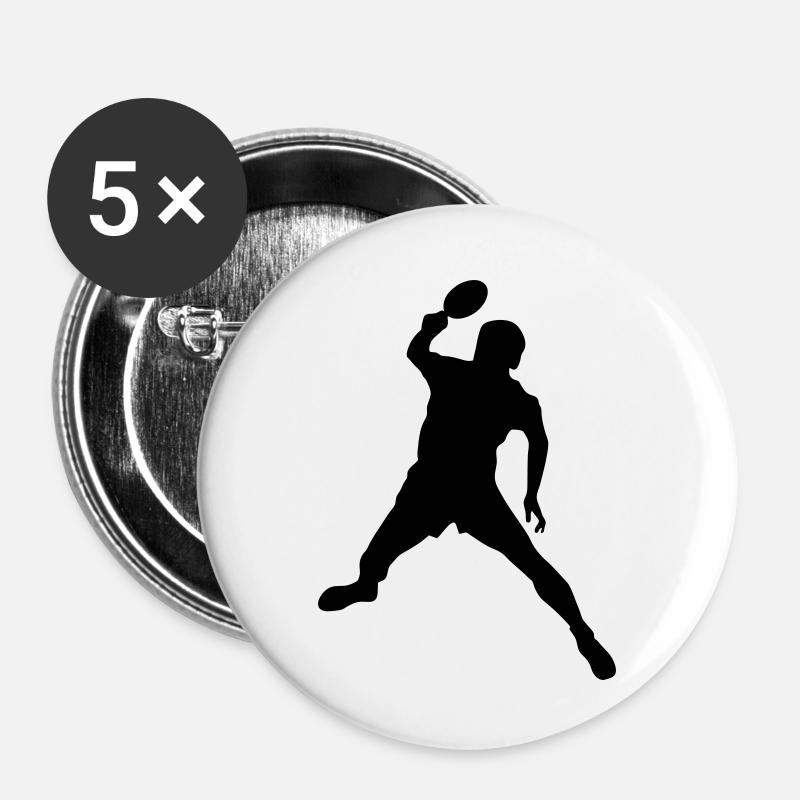 Table tennis male de - Buttons groß 56 mm (5er Pack) - Weiß