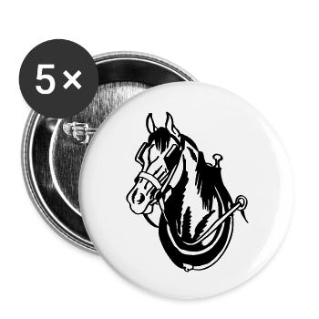 Pferdeanhängerkupplung - Buttons groß 56 mm (5er Pack) - Weiß - Vorne