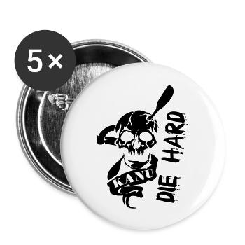 kanu_schaedel - Buttons groß 56 mm (5er Pack) - Weiß - Vorne