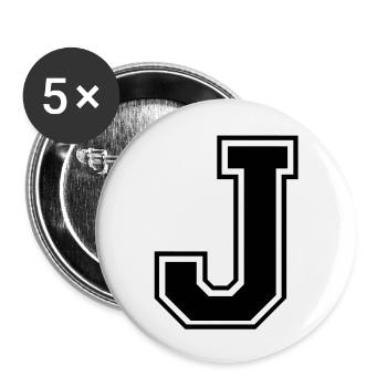 j - Buttons groß 56 mm (5er Pack) - Weiß - Vorne