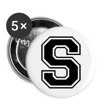 s - Buttons groß 56 mm (5er Pack) - Weiß - Vorne
