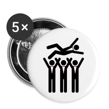 Une Partie Stag - Lot de 5 grands badges (56 mm) - blanc - Devant