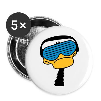 dj_duck - Lot de 5 grands badges (56 mm) - blanc - Devant