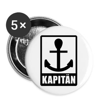 kapitaen_f1 - Buttons groß 56 mm (5er Pack) - Weiß - Vorne