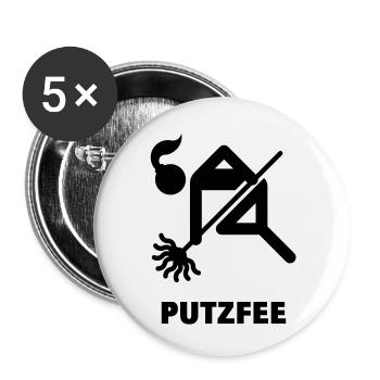 Putzfee / Housekeeper - Buttons large 2.2''/56 mm (5-pack) - white - Front