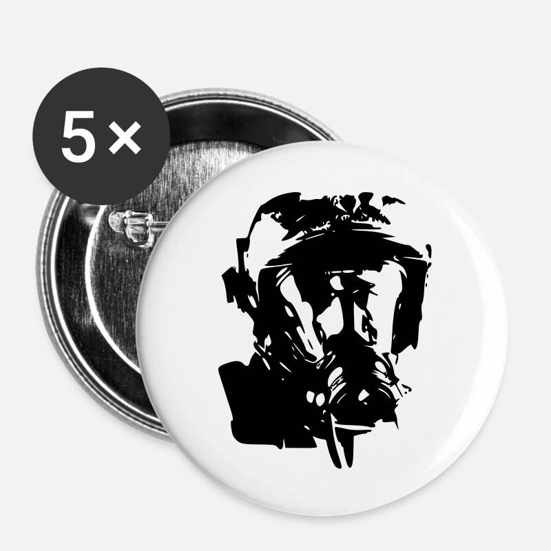 firefighter helmet contained breathing apparatus - Buttons large 2.2''/56 mm (5-pack) - white