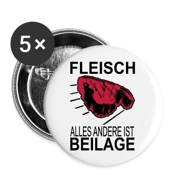 meat everything else is garnish - Buttons large 2.2''/56 mm (5-pack) - white - Front