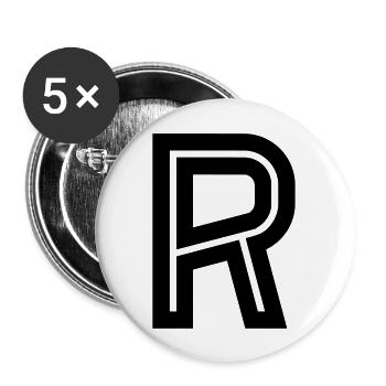 R - Buttons groß 56 mm (5er Pack) - Weiß - Vorne