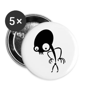 alien - Buttons groß 56 mm (5er Pack) - Weiß - Vorne