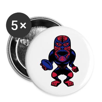 rugby mask - Buttons large 2.2''/56 mm (5-pack) - white - Front