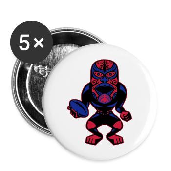 mask_blak - Buttons large 2.2''/56 mm (5-pack) - white - Front