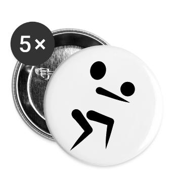 Volley-ball - Lot de 5 grands badges (56 mm) - blanc - Devant