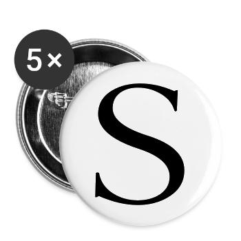s - Buttons groß 56 mm (5er Pack) - Weiß - Vorne