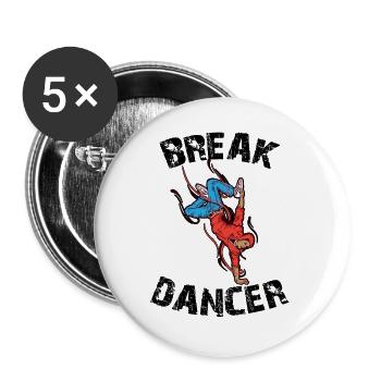 Breakdance Junge Sohn Kind Breakdancer Geschenk - Buttons groß 56 mm (5er Pack) - Weiß - Vorne