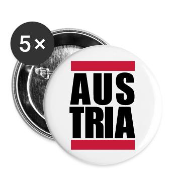 Austria Logo Design - Lot de 5 grands badges (56 mm) - blanc - Devant