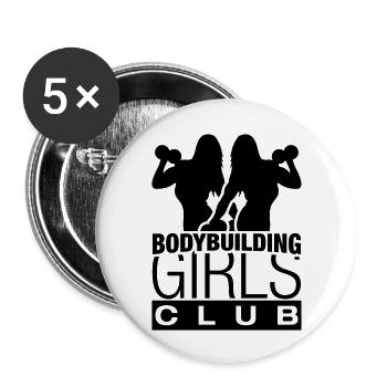 bodybuilding_girls_club_ba1 - Buttons large 2.2''/56 mm (5-pack) - white - Front