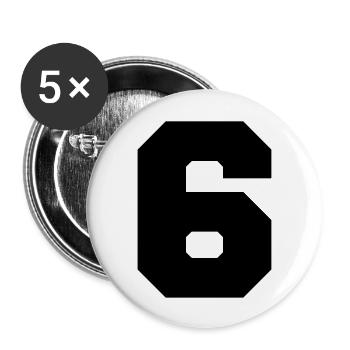 6 - Buttons groß 56 mm (5er Pack) - Weiß - Vorne