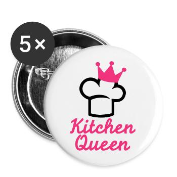 Kitchen Queen - Buttons large 2.2''/56 mm (5-pack) - white - Front