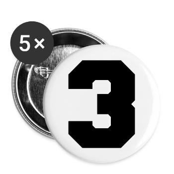 3 - Buttons groß 56 mm (5er Pack) - Weiß - Vorne