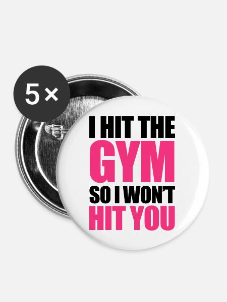 Gym - Buttons large 2.2''/56 mm (5-pack) - white