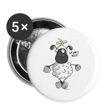 Unschuldslamm - Buttons groß 56 mm (5er Pack) - Weiß - Vorne