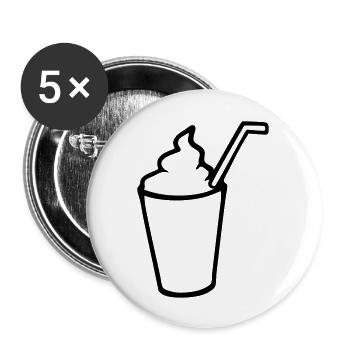 dessert milkshake milkshake ice cream - Buttons large 2.2''/56 mm (5-pack) - white - Front