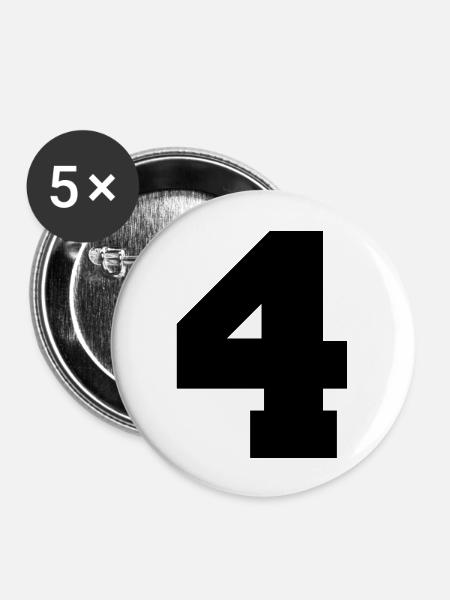 4 - Buttons groß 56 mm (5er Pack) - Weiß