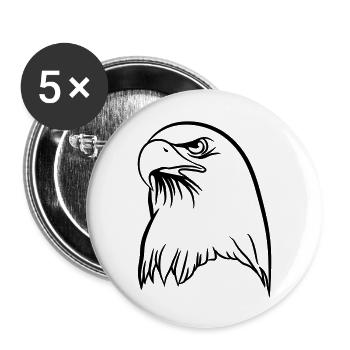 Liberté de l'aigle - Lot de 5 grands badges (56 mm) - blanc - Devant