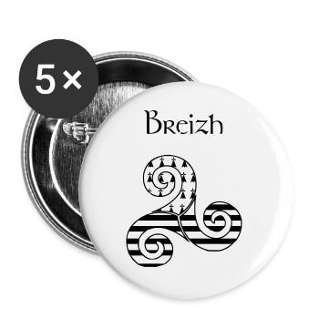 Britain - Buttons large 2.2''/56 mm (5-pack) - white - Front
